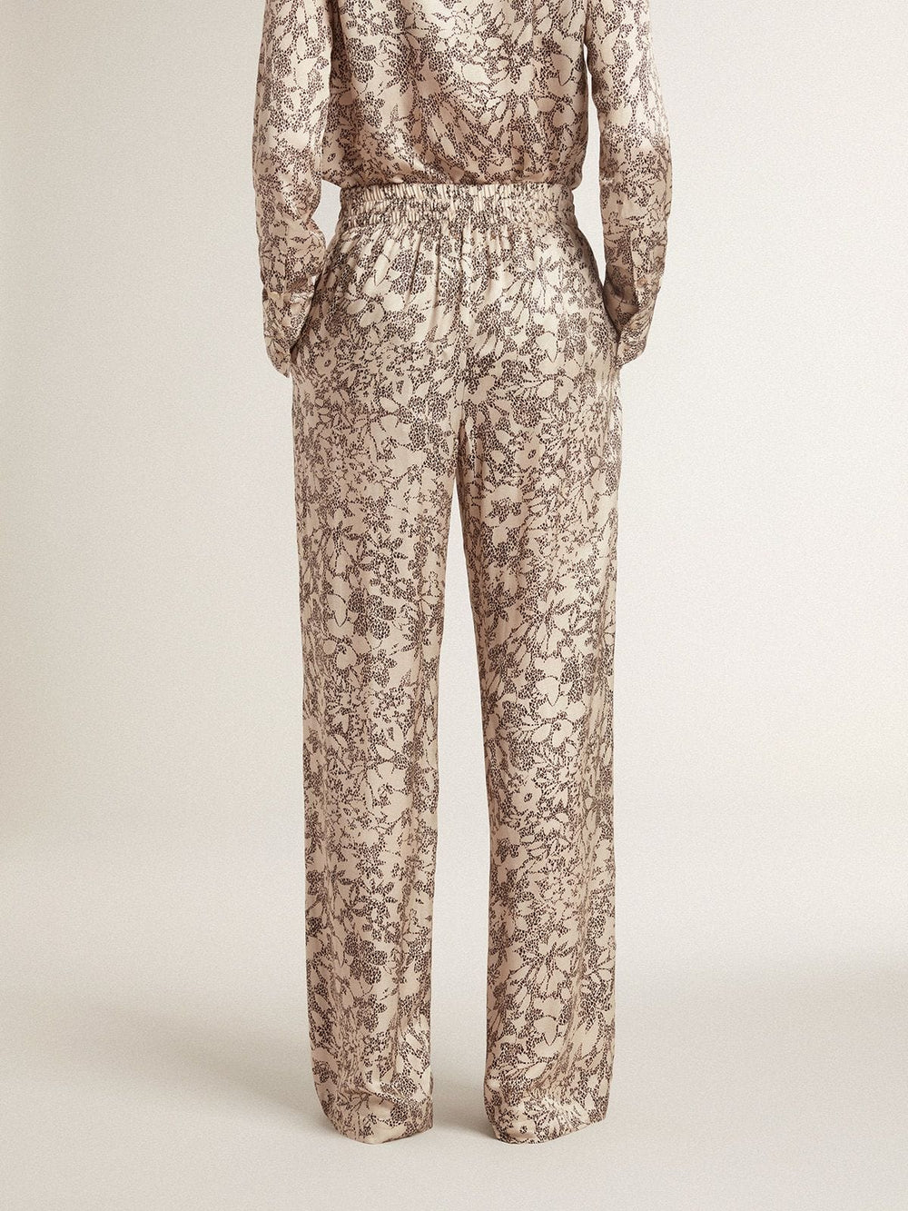 Women's joggers with floral print