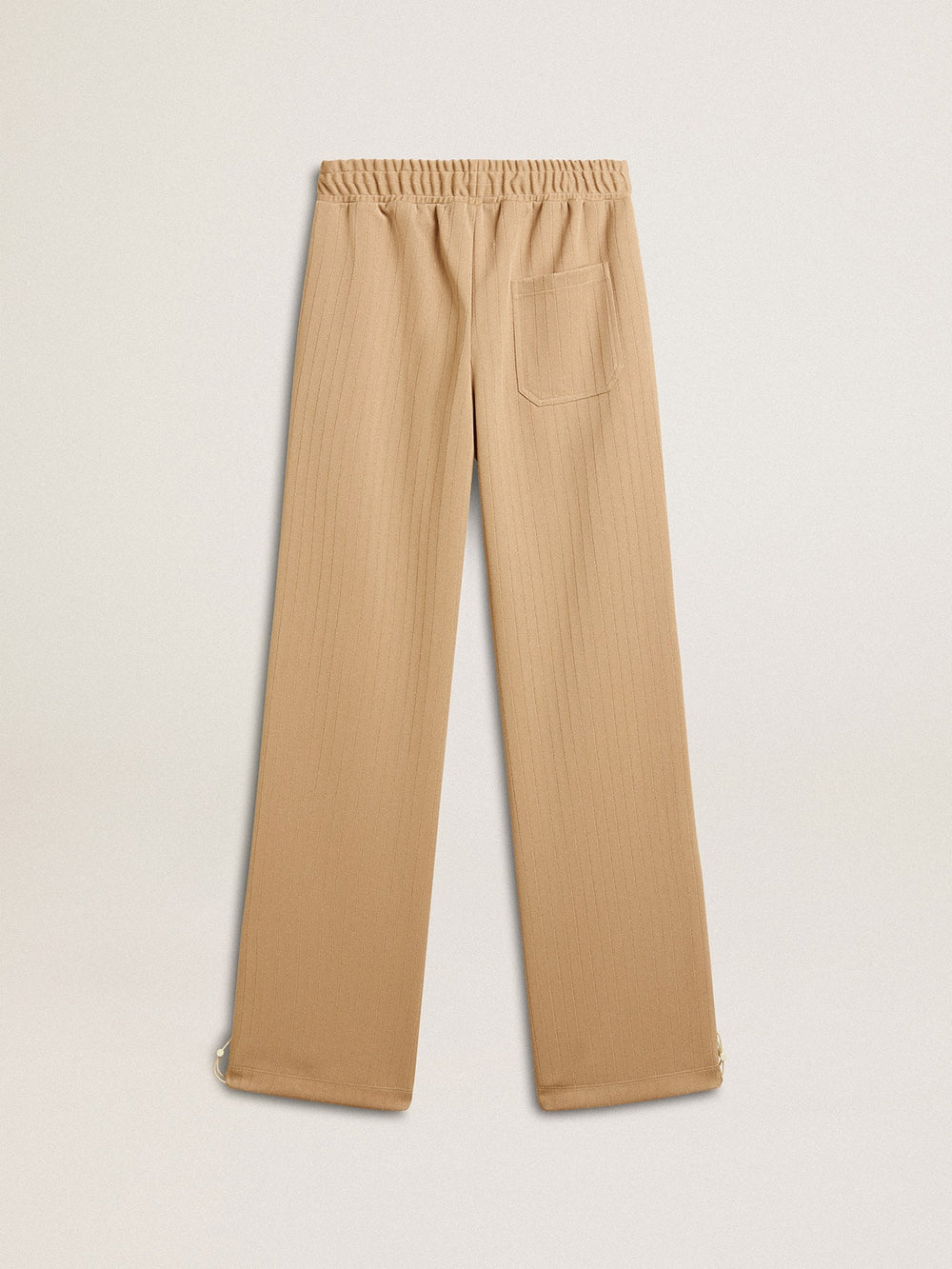 Women’s light beige joggers with white logo
