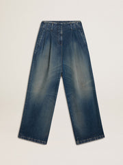 Women’s wide-leg medium wash CNY jeans