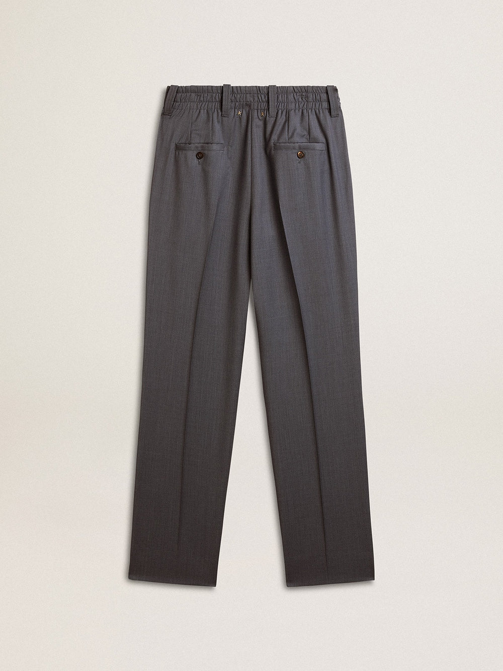 Women's loose pants in baby blue wool