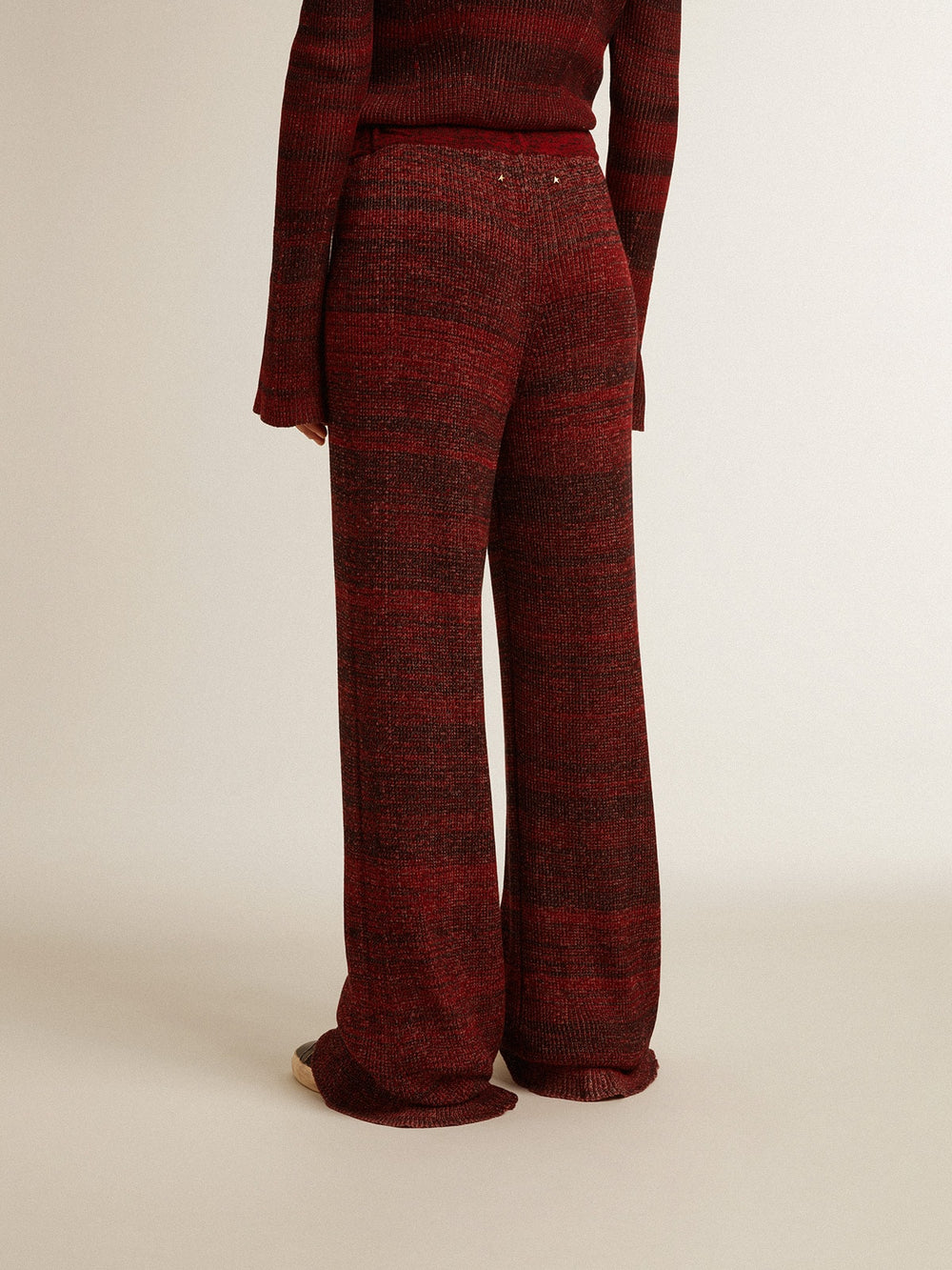 Irregular-striped cotton pants