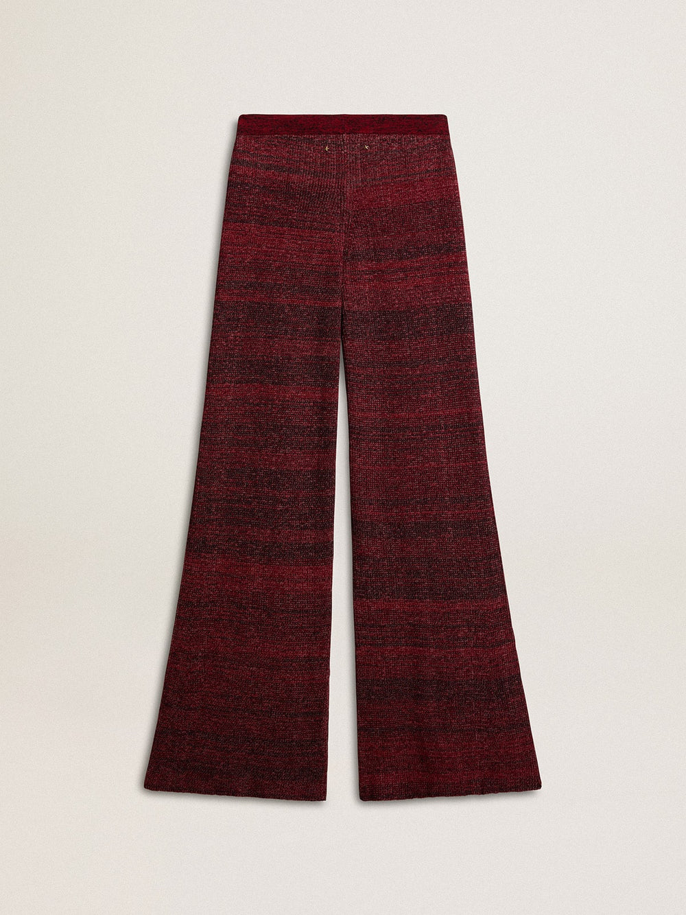 Irregular-striped cotton pants