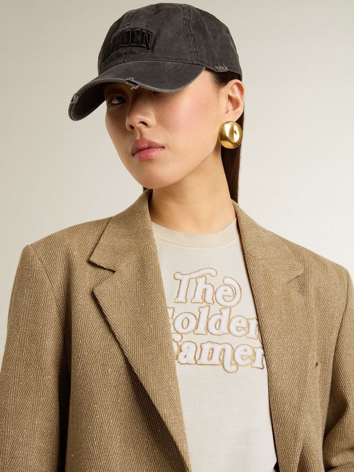 Women's white T-shirt with print on the front