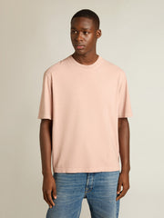 Powder-pink T-shirt with reverse logo on the back - Jersey Capsule