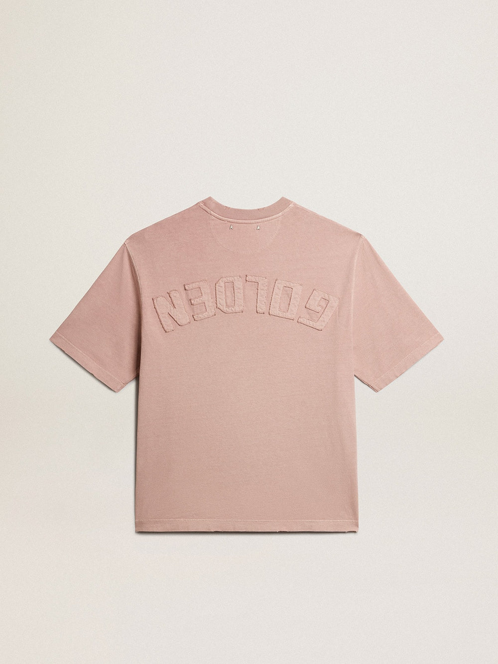 Powder-pink T-shirt with reverse logo on the back - Jersey Capsule