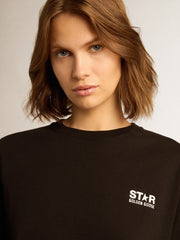 Black Star Collection T-shirt with contrasting white logo and star