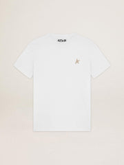 White Star Collection T-shirt with star in gold glitter on the front