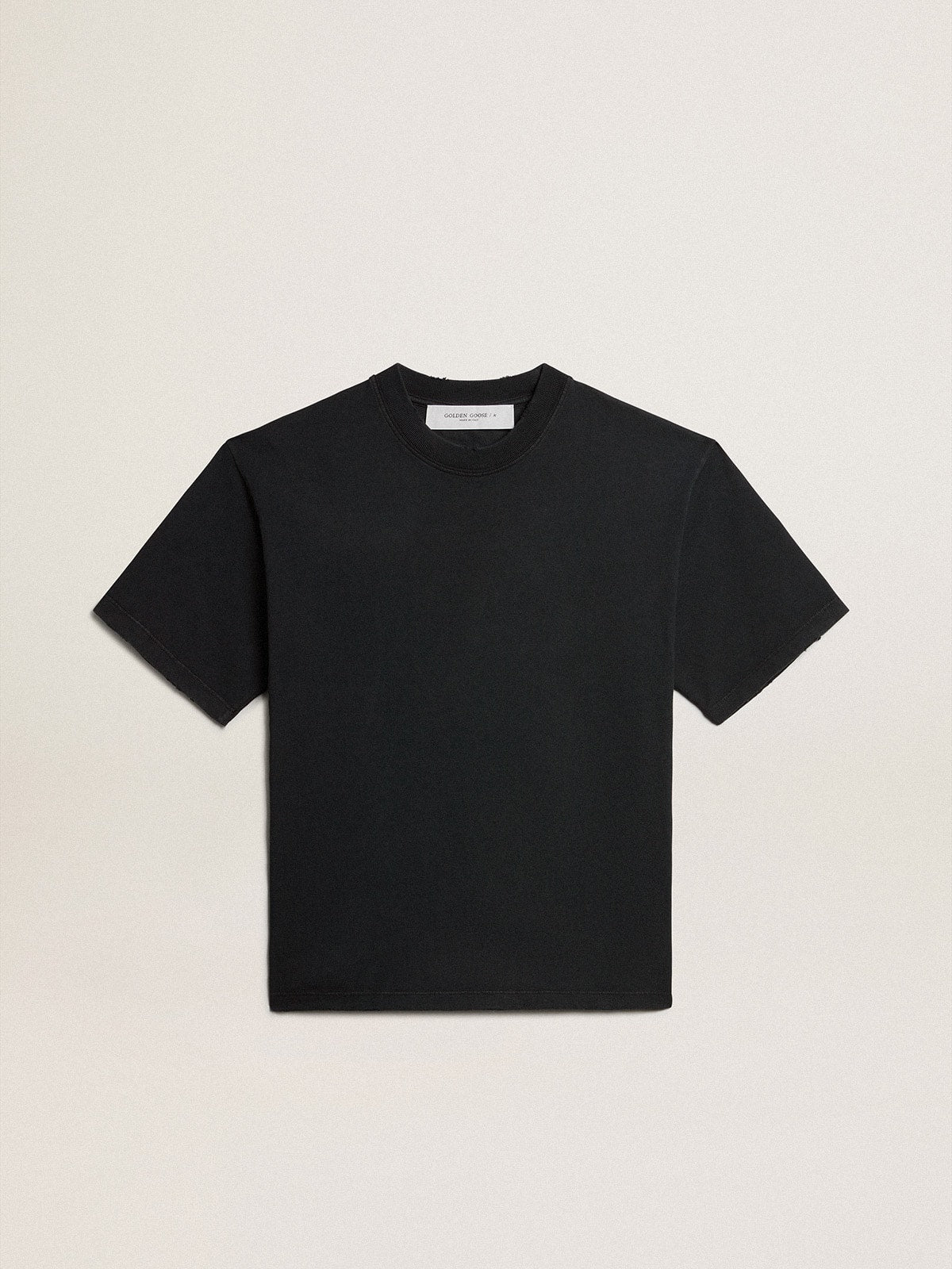 T-shirt in washed black with reverse logo on the back - Jersey Capsule