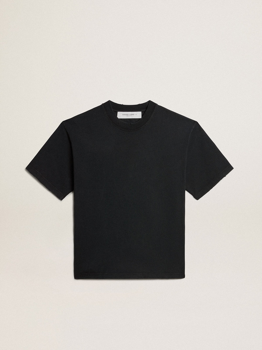 T-shirt in washed black with reverse logo on the back - Jersey Capsule