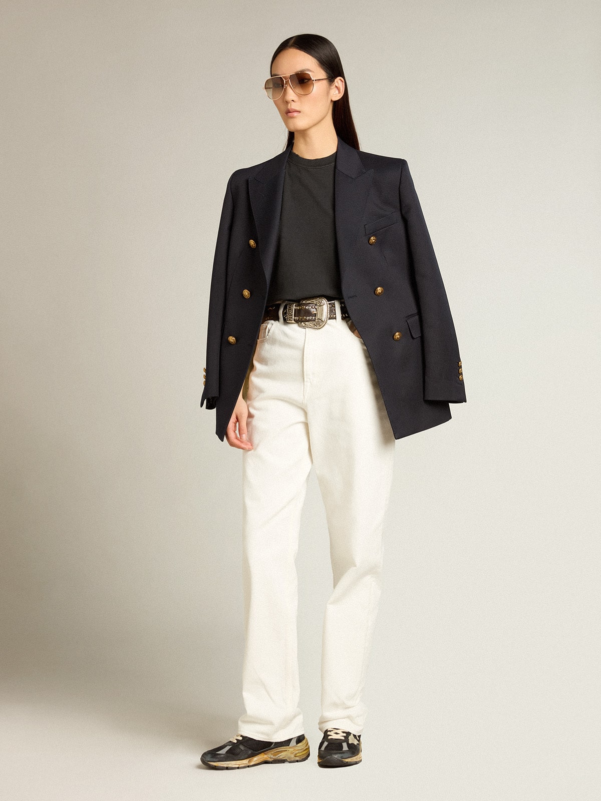 T-shirt in washed black with reverse logo on the back - Jersey Capsule