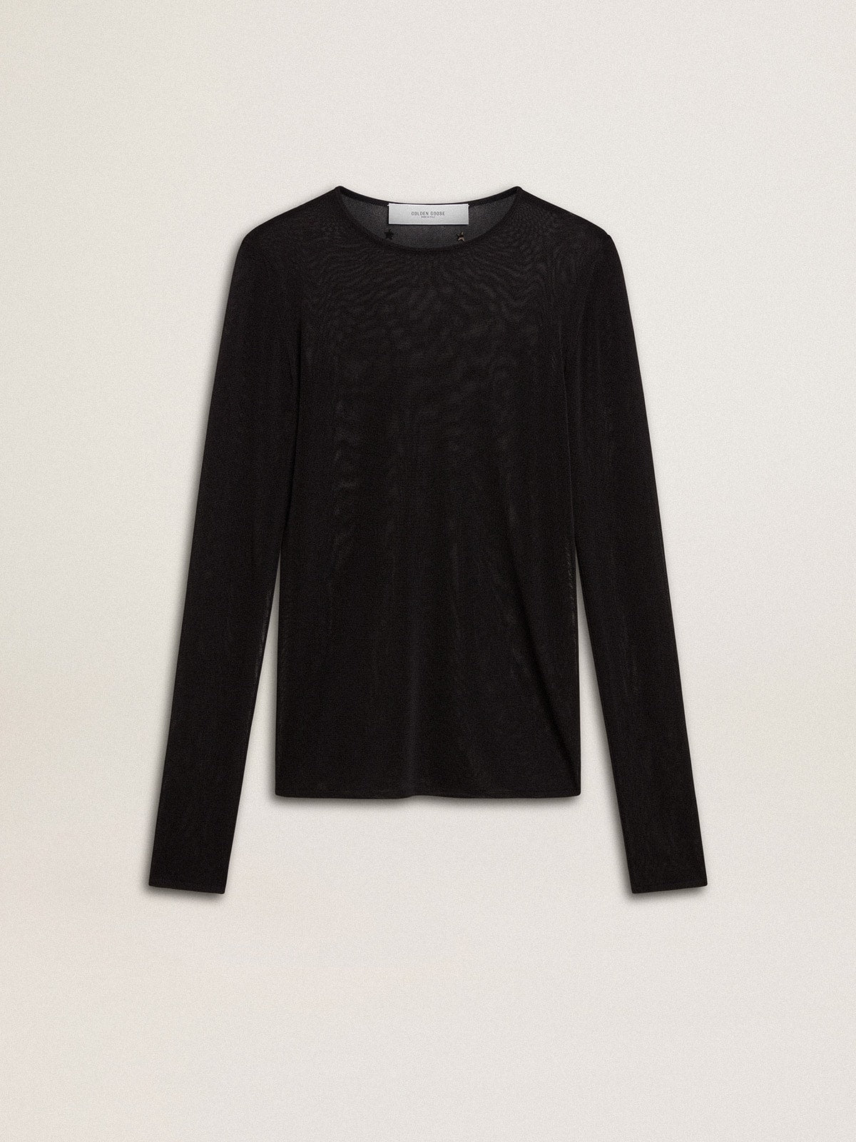 Women's black crew neck t-shirt