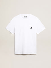 Women’s white T-shirt with dark blue star on the front