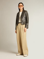 T-shirt in aged white with reverse logo on the back - Jersey Capsule