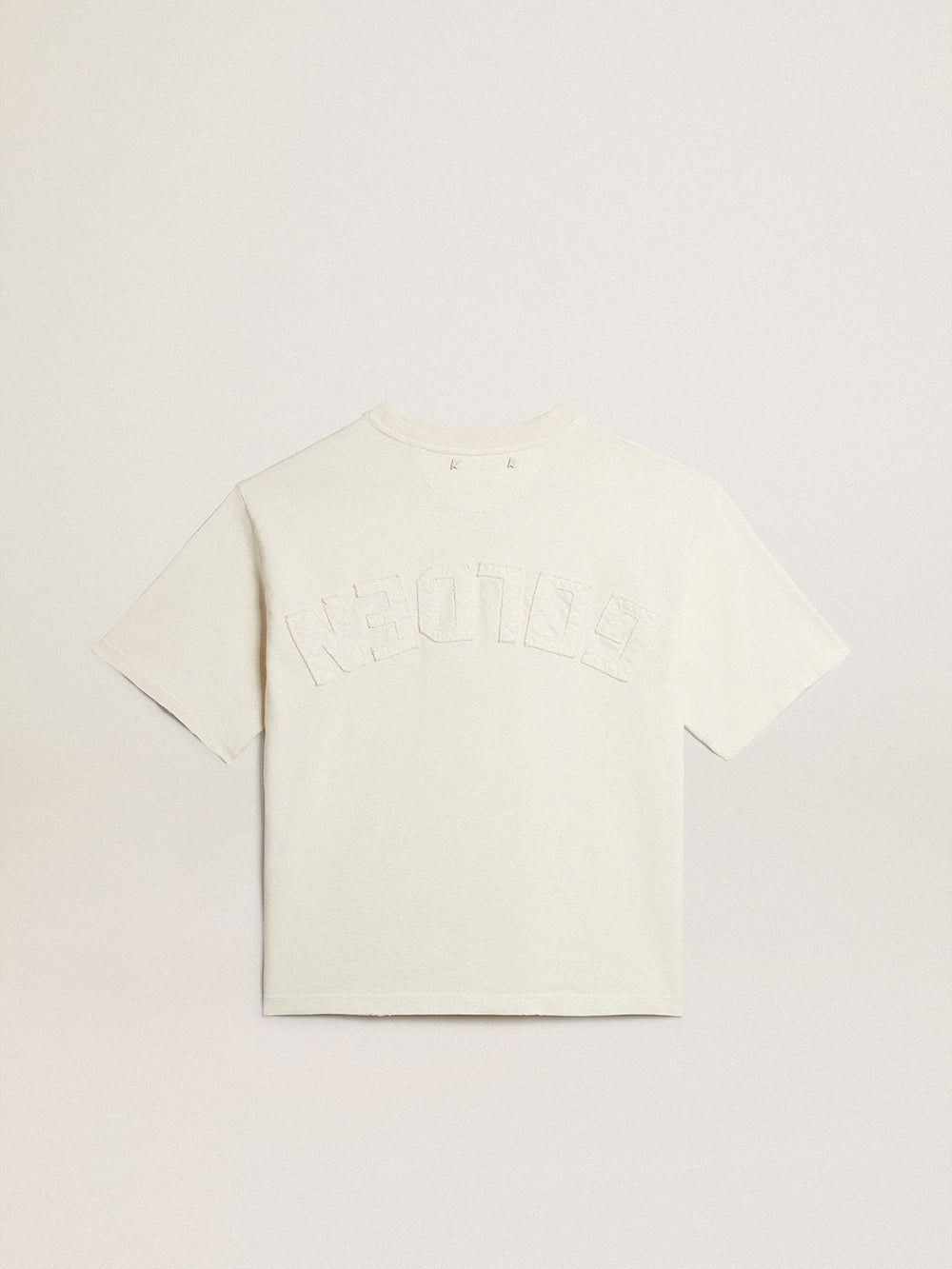 T-shirt in aged white with reverse logo on the back - Jersey Capsule