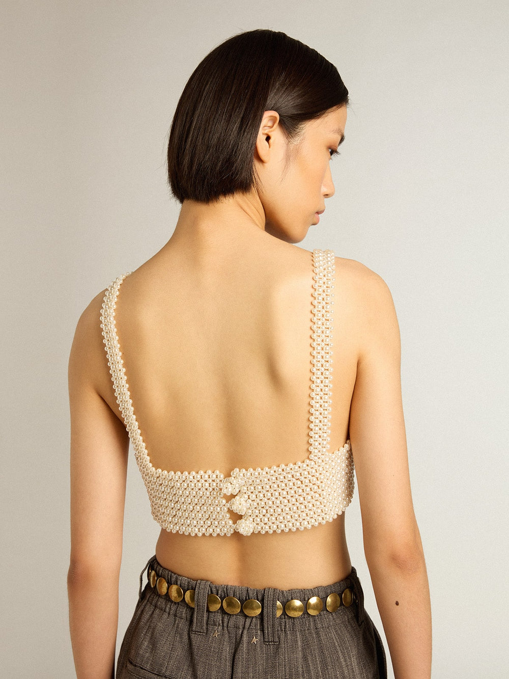 Women’s string of pearls top