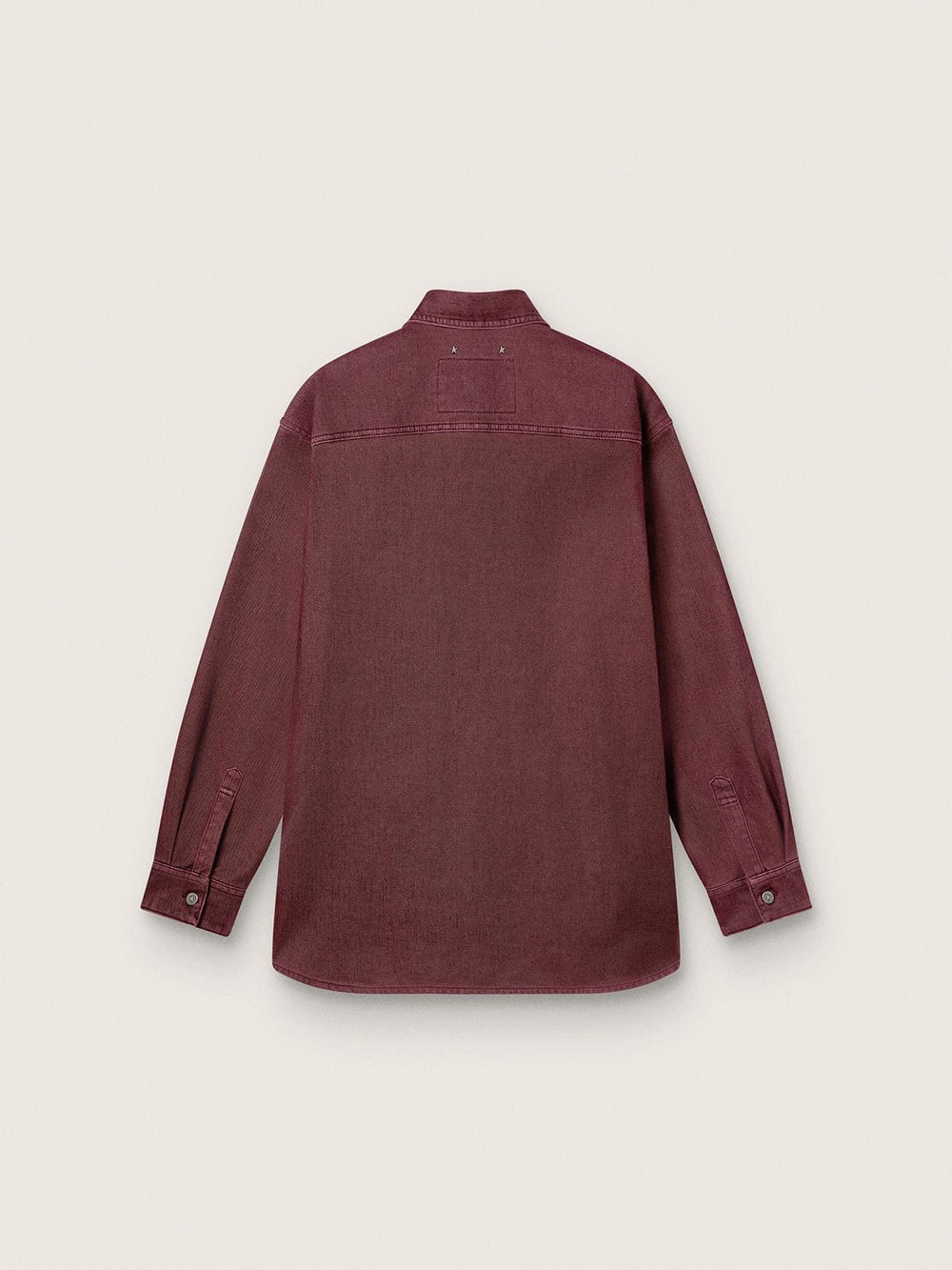 Women's shirt in burgundy denim