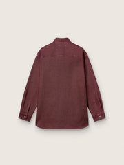 Women's shirt in burgundy denim