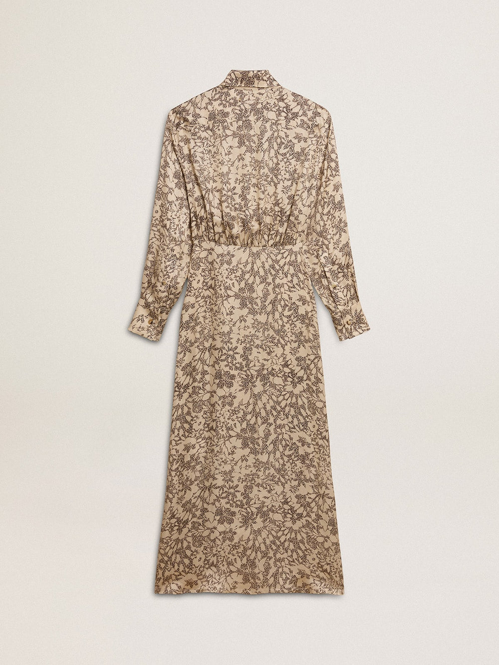 Women's silk-blend midi dress with a floral print