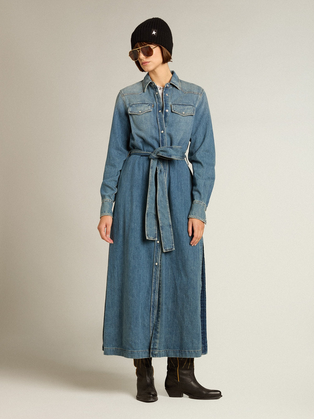Women’s denim shirt dress Golden Goose