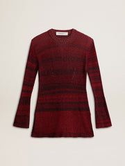 Irregular-striped cotton dress