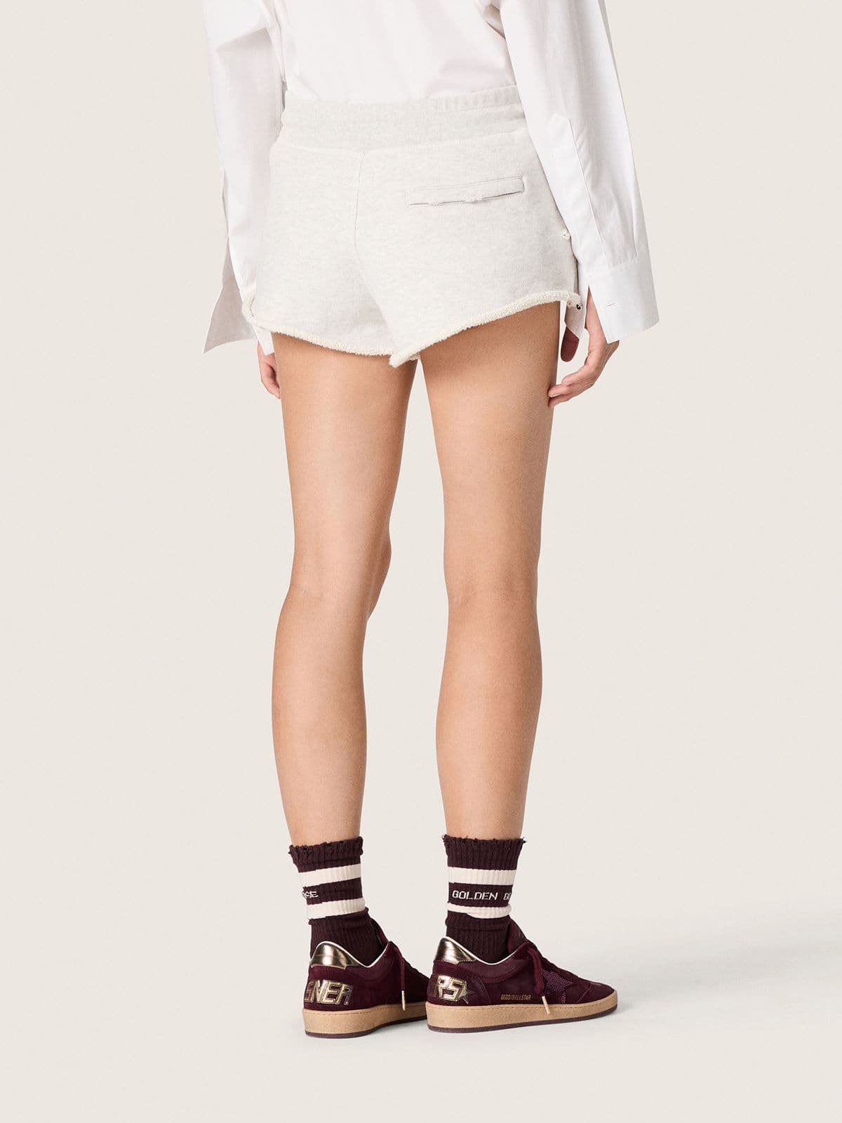 Star women’s shorts in gray melange fleece