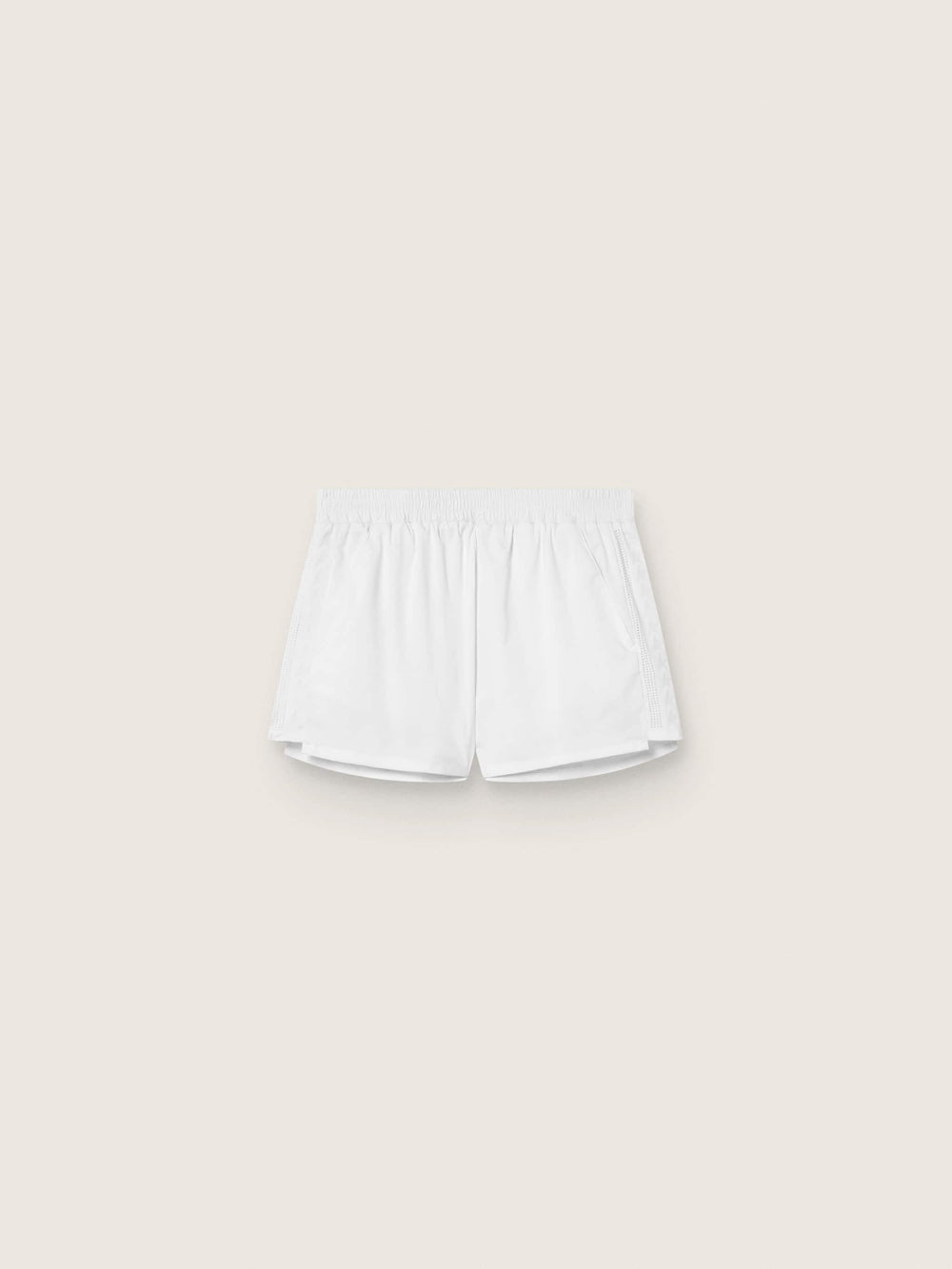 Women's white double-layer sports shorts