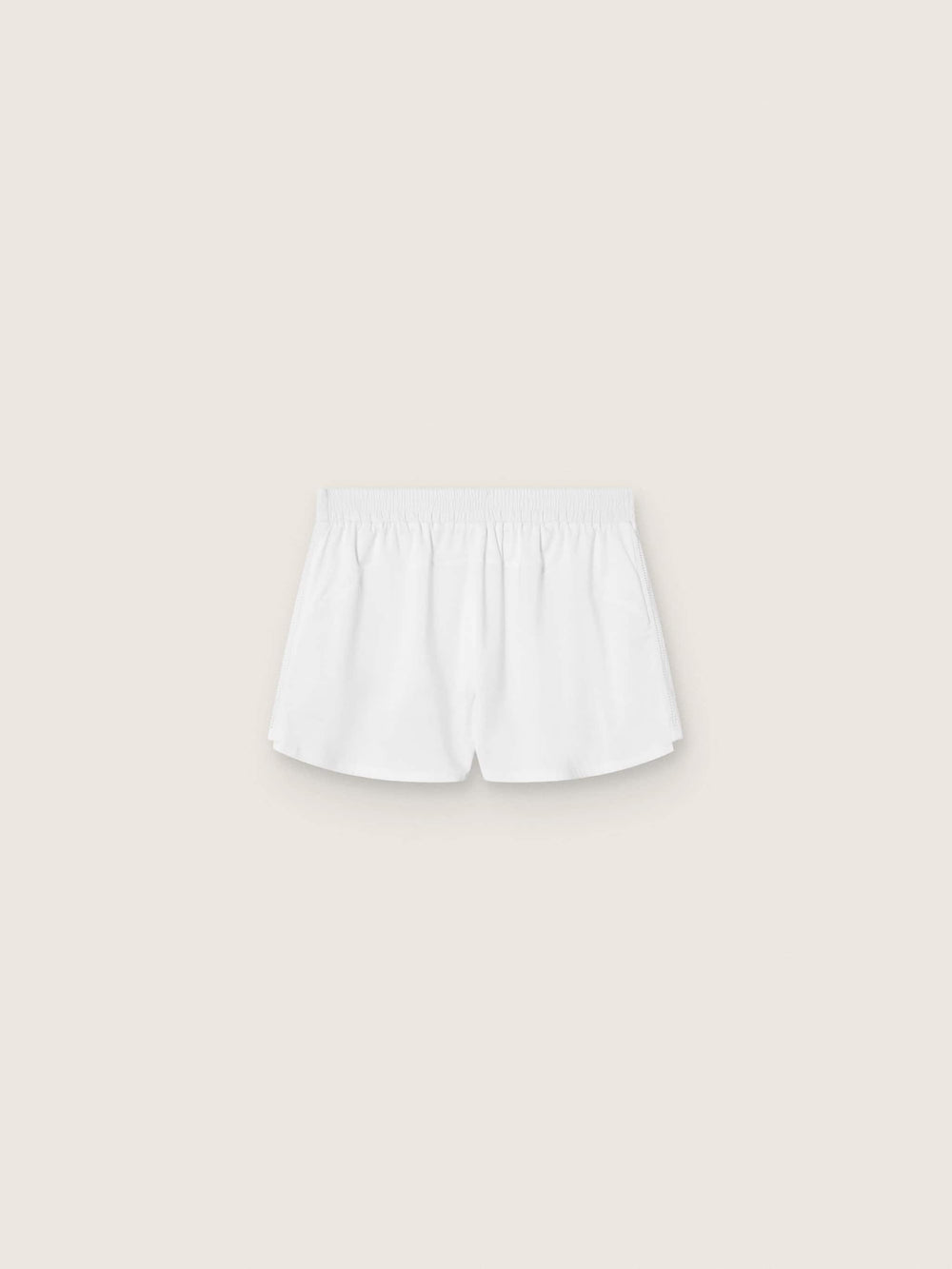 Women's white double-layer sports shorts