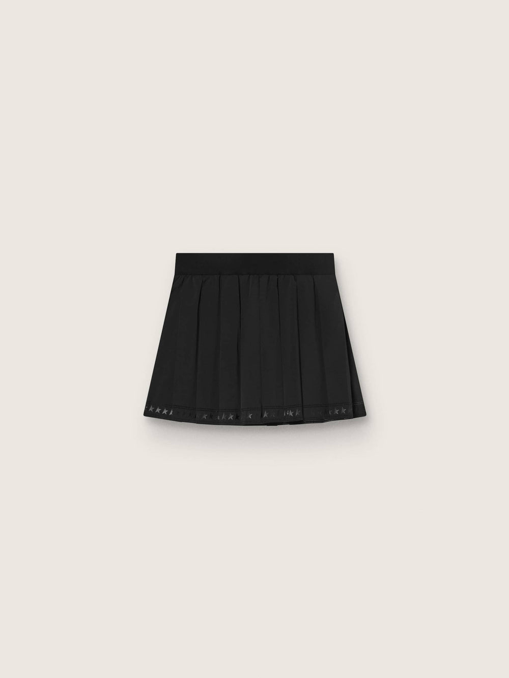Pleated sports miniskirt in black