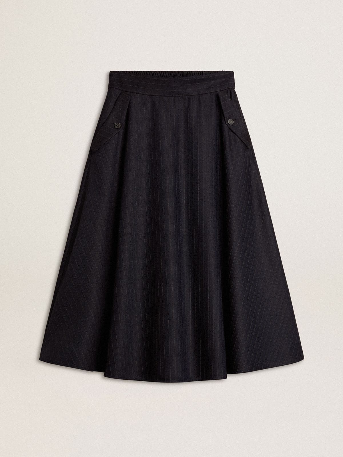 Women’s midnight blue wool skirt