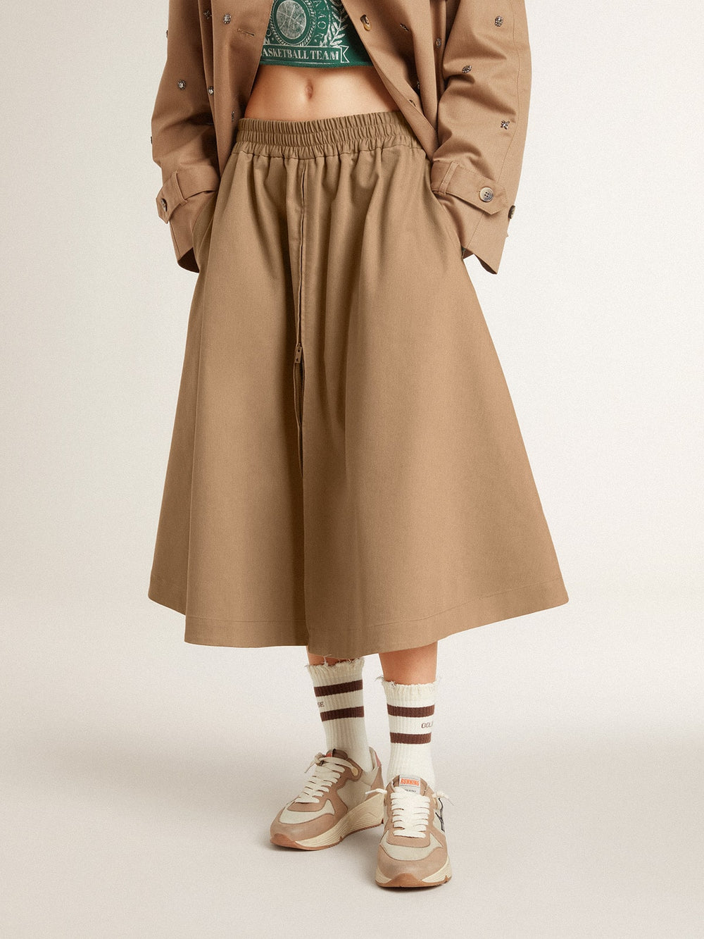 Women’s beige circle skirt