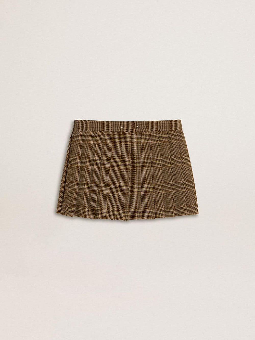 Wool pleated mini skirt