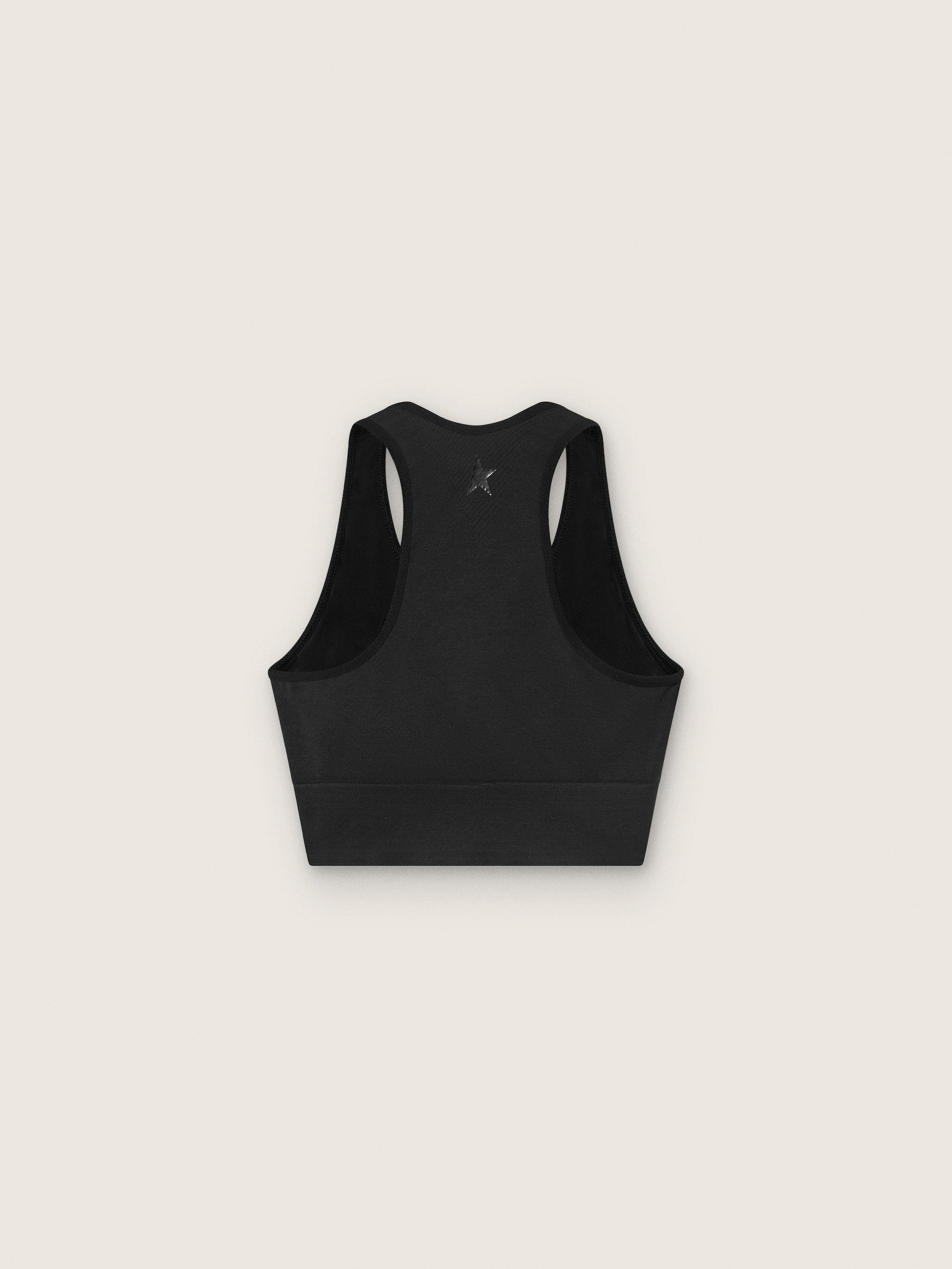Women's black sports bra