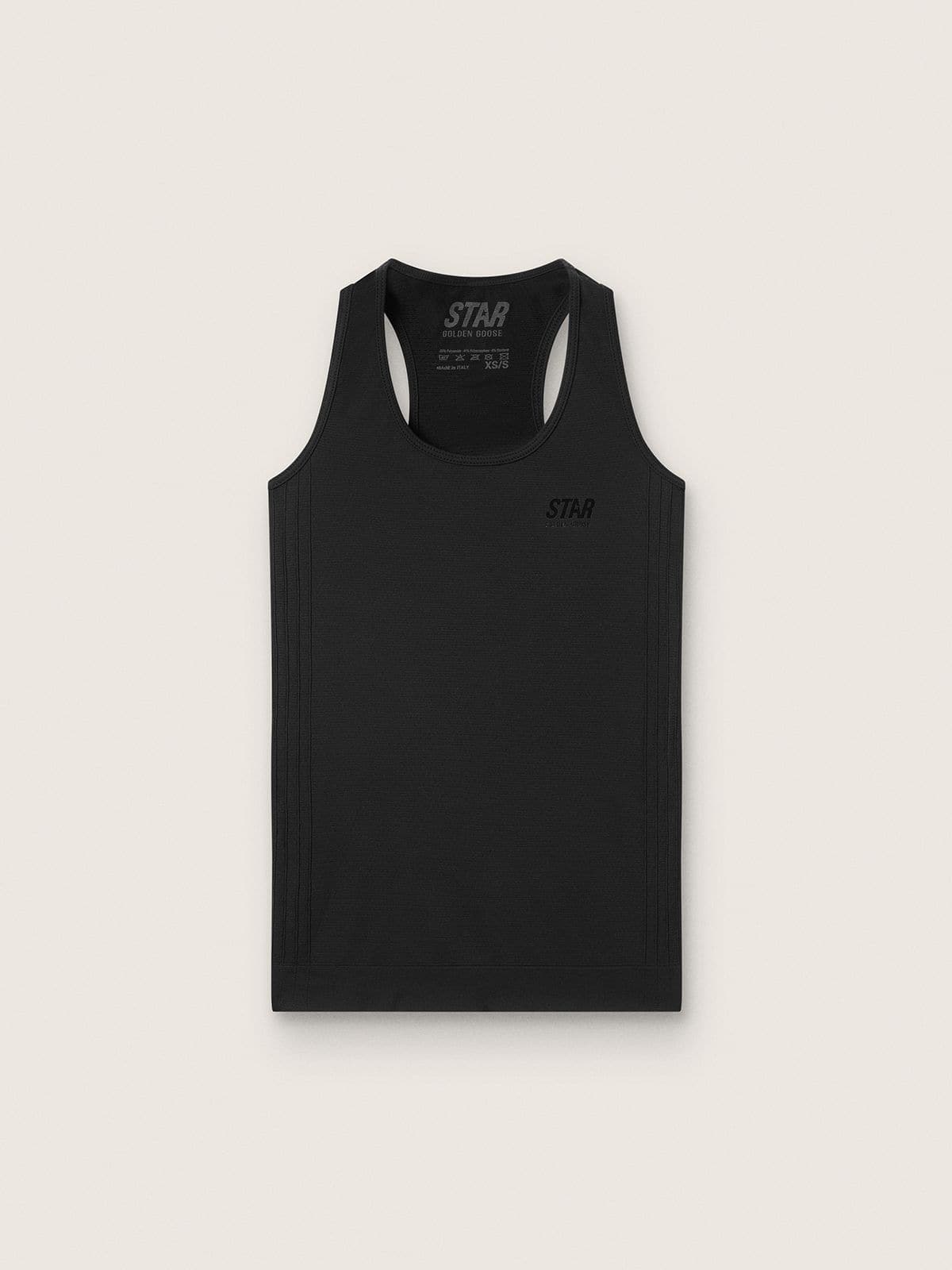 Women's black sports tank top