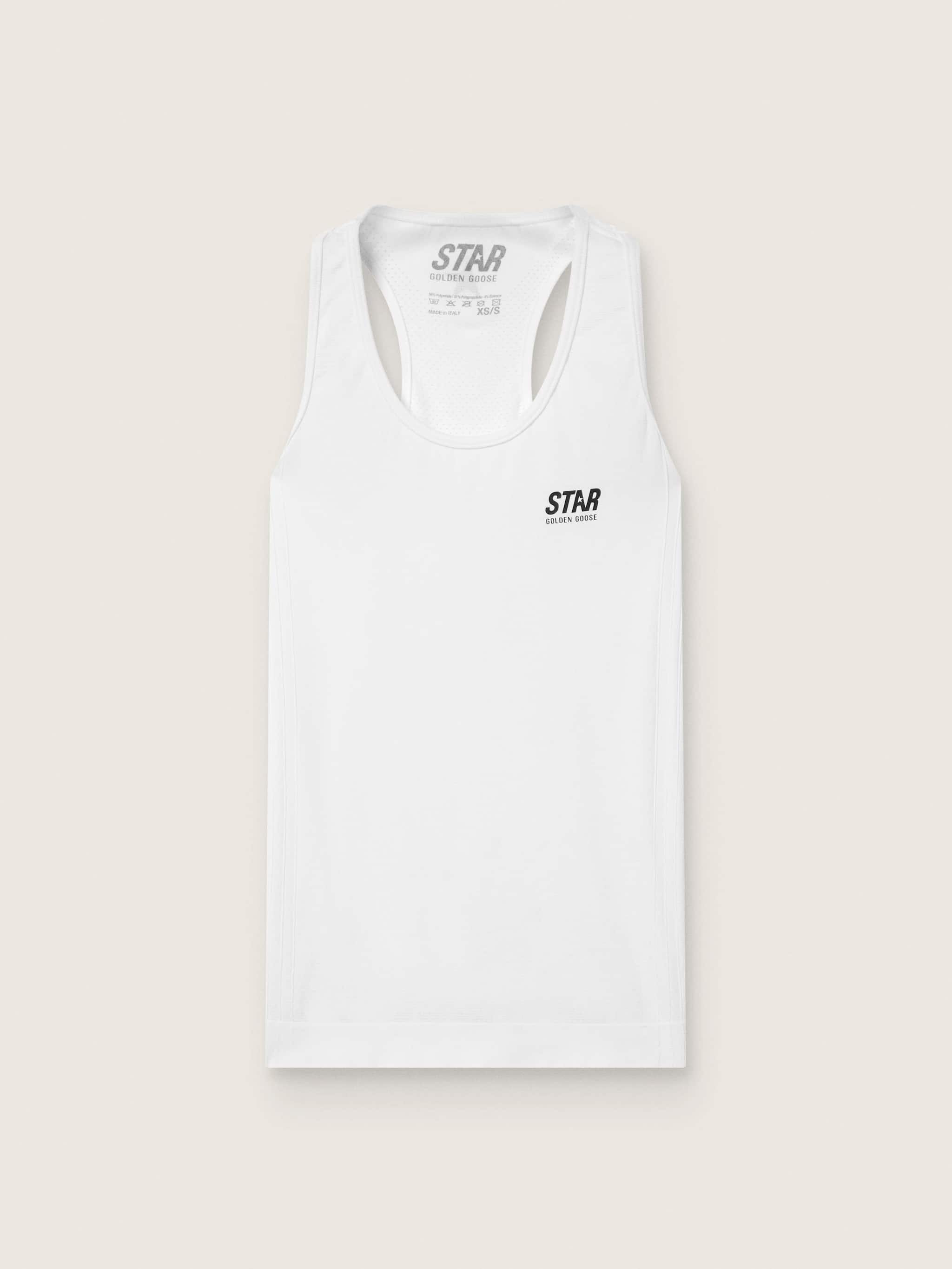 Women's white sports tank top