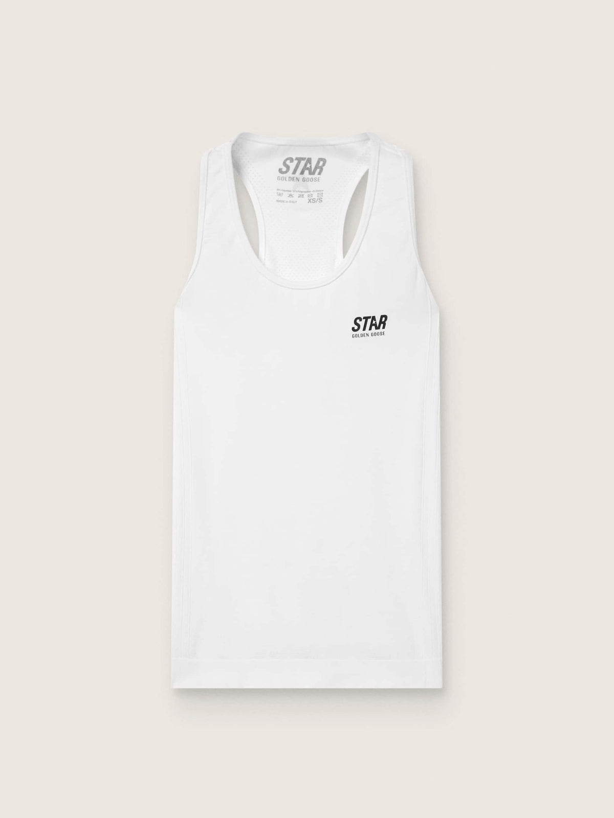 Women's white sports tank top