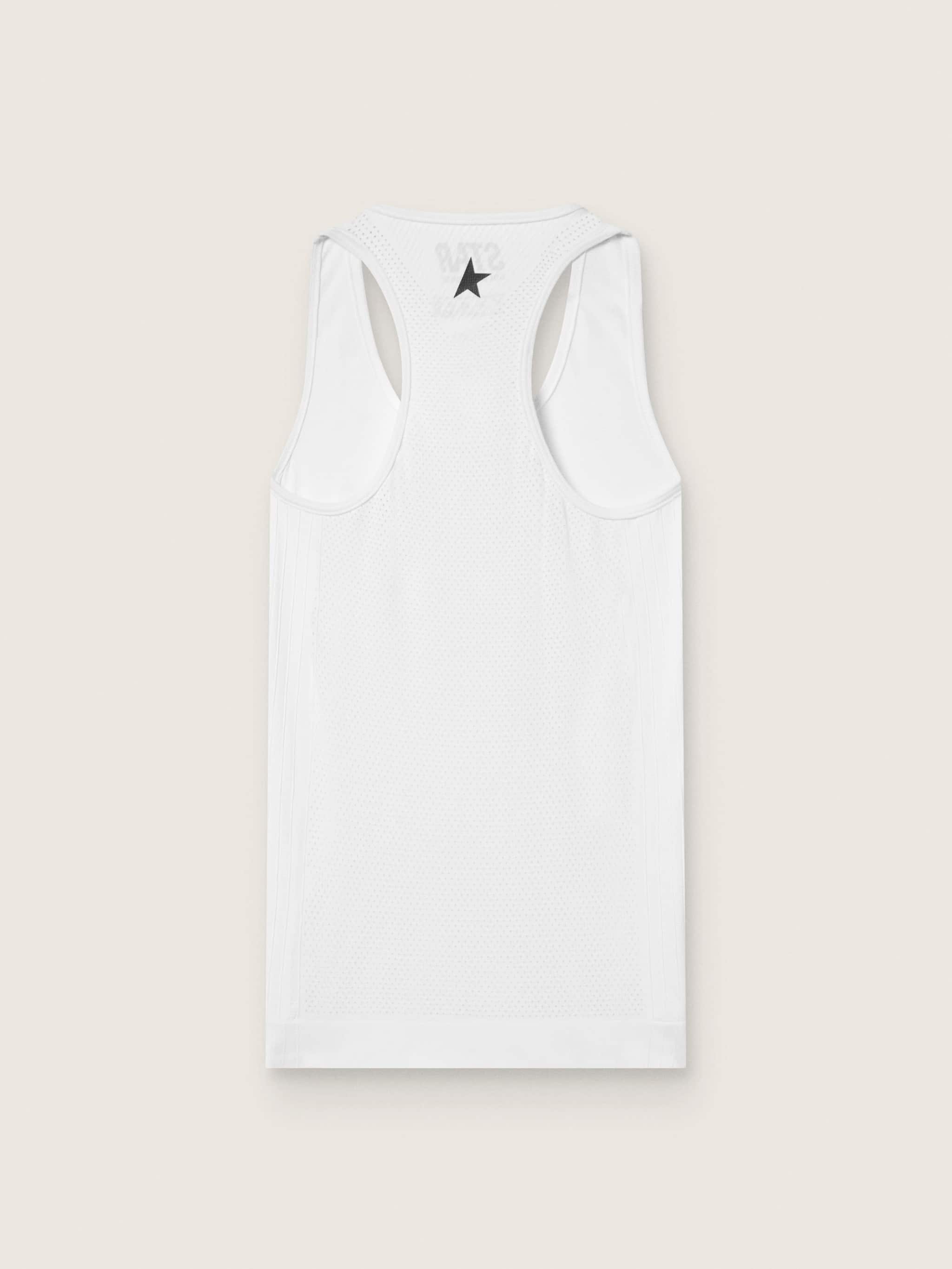 Women's white sports tank top