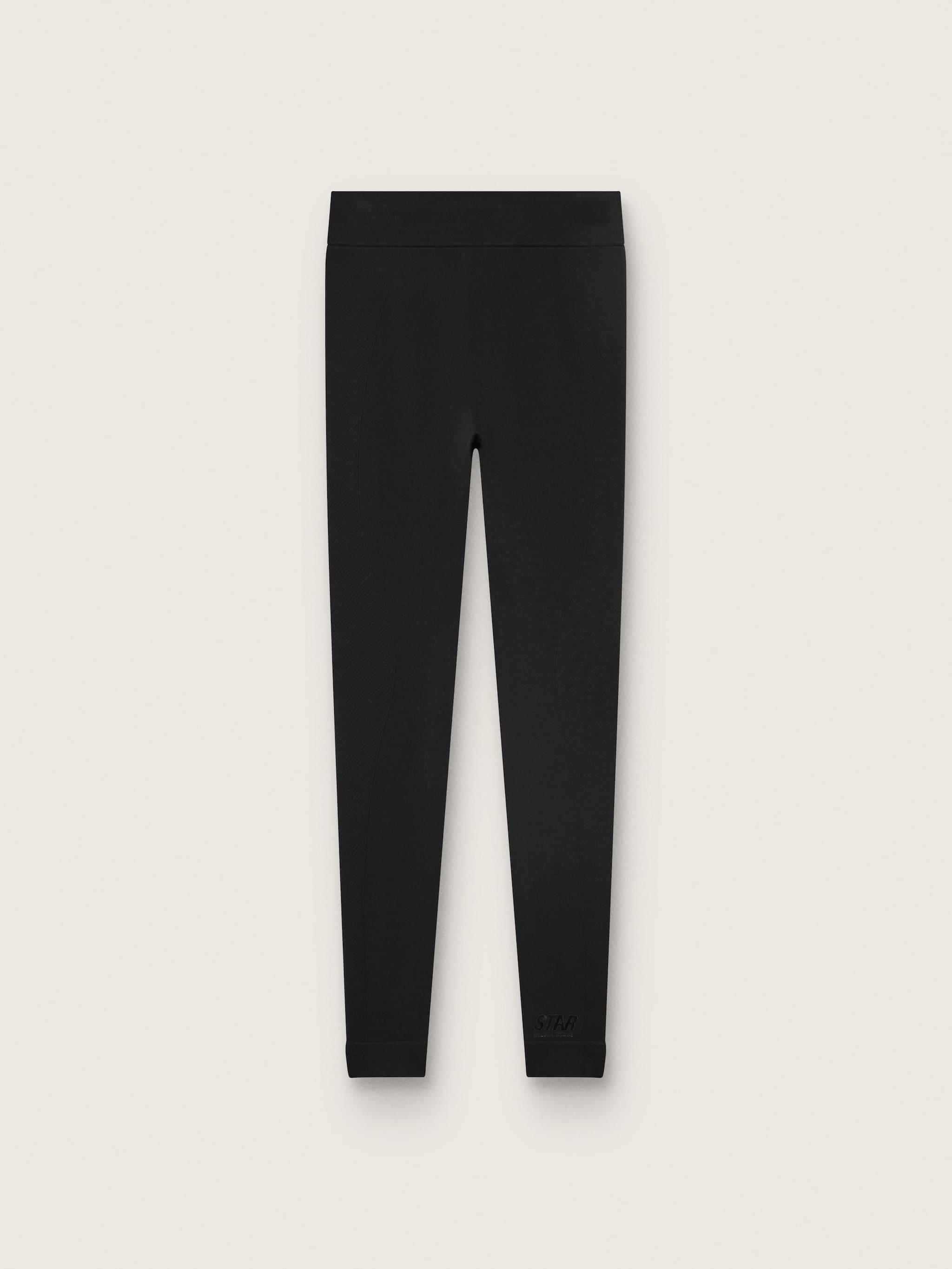 Women's black high-waist sports leggings