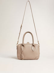 Vita Bag in taupe leather with gold details