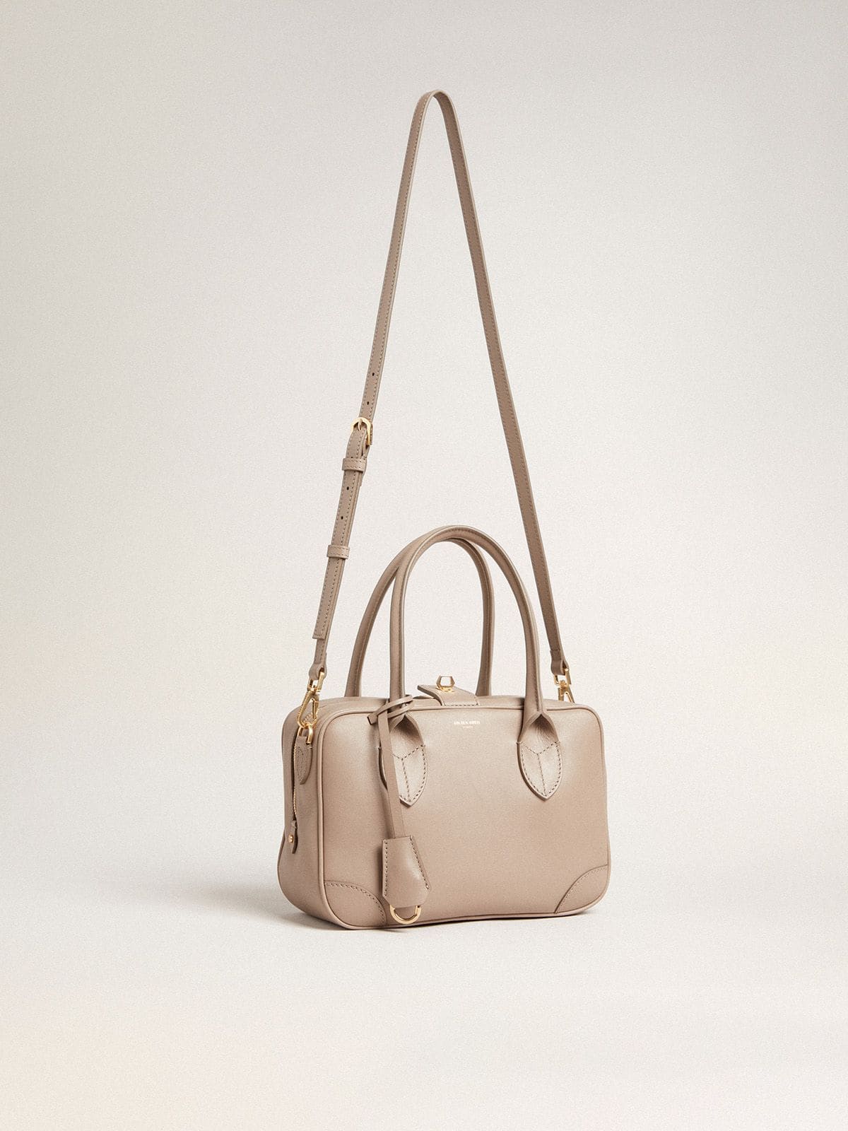 Vita Bag in taupe leather with gold details