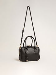 Vita Bag in smooth black leather with gold details