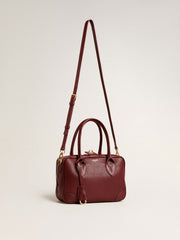 Vita Bag in burgundy leather with gold details