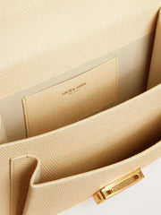 Venezia Bag in beige python-print leather with gold details