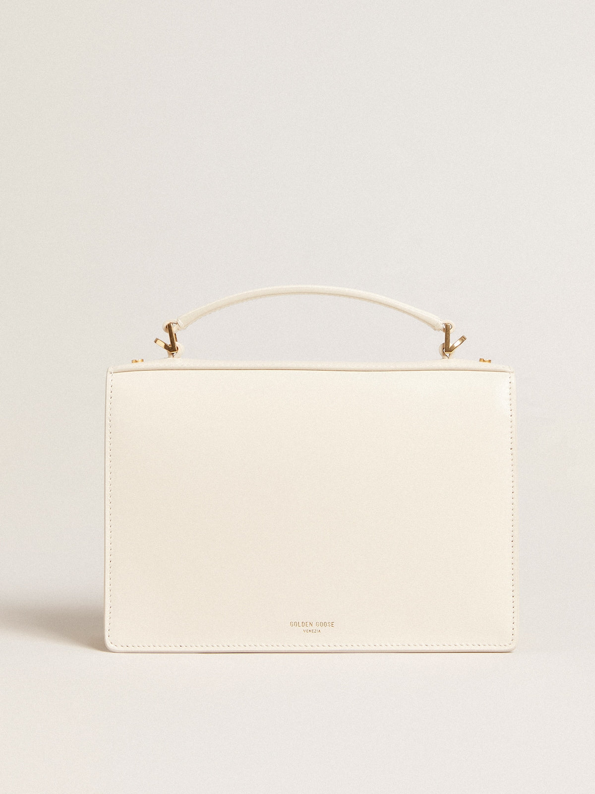 Venezia Bag in butter-colored boarded leather with gold details
