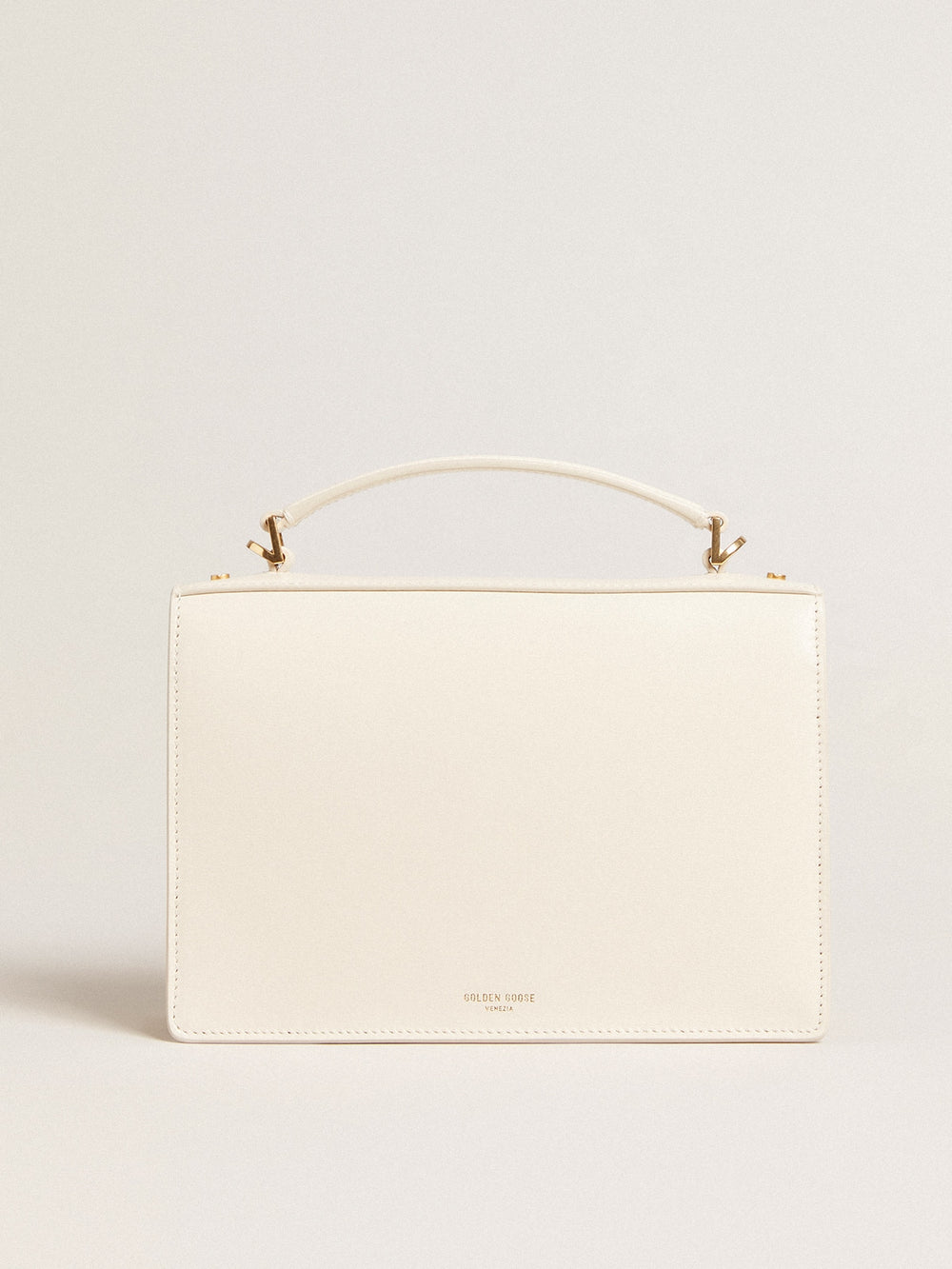 Venezia Bag in butter-colored boarded leather with gold details