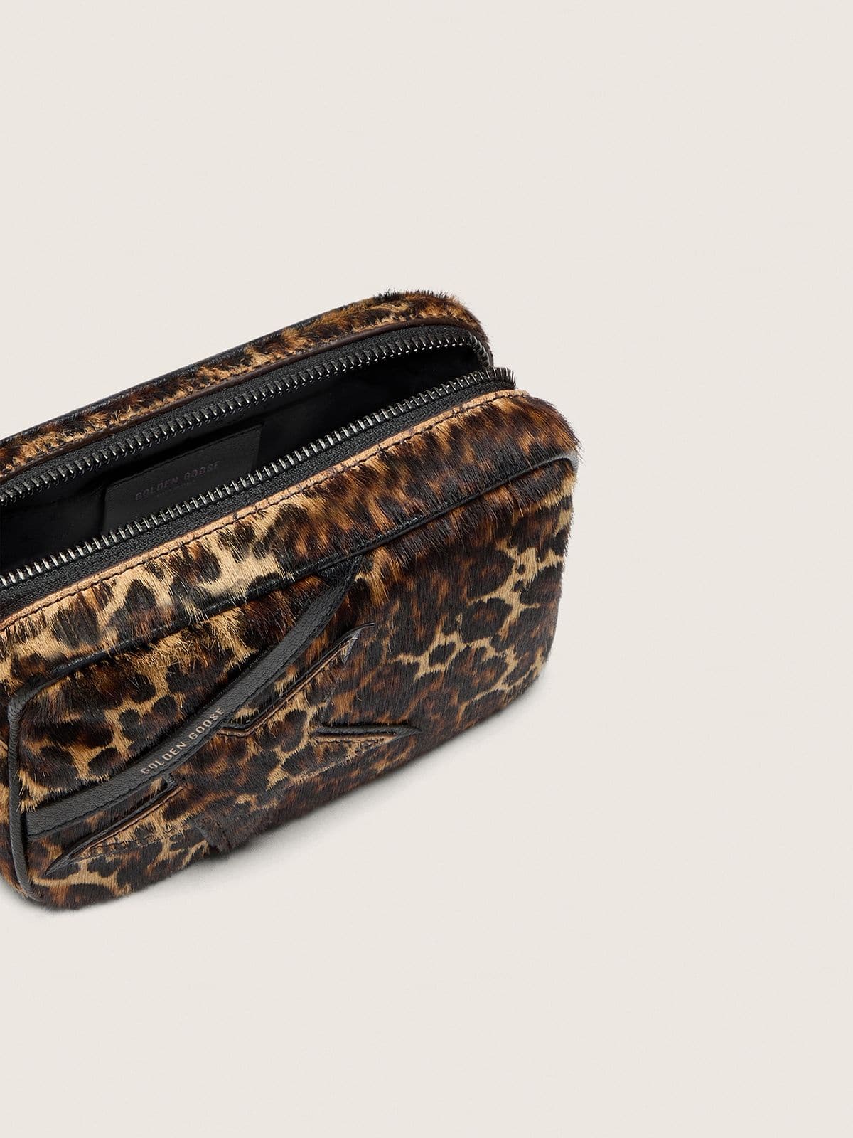 Mini Star Bag in animal-print pony skin with tone-on-tone star