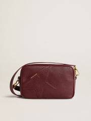 Star Bag in wine-red leather with tone-on-tone star
