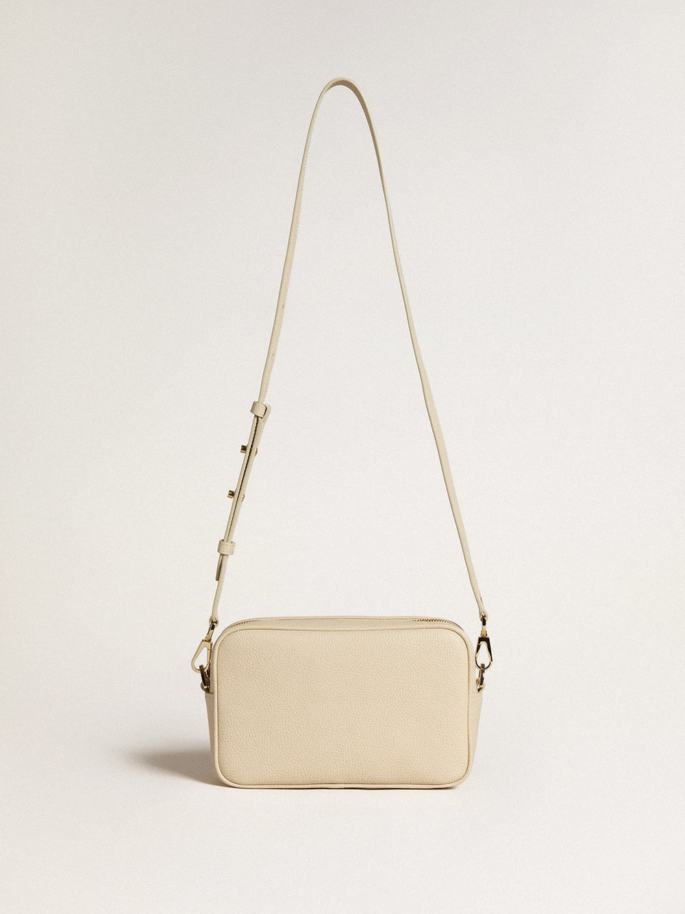 Star Bag in butter-colored hammered leather with Swarovski crystal star