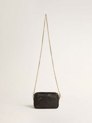 Mini Star Bag in black leather with tone-on-tone star