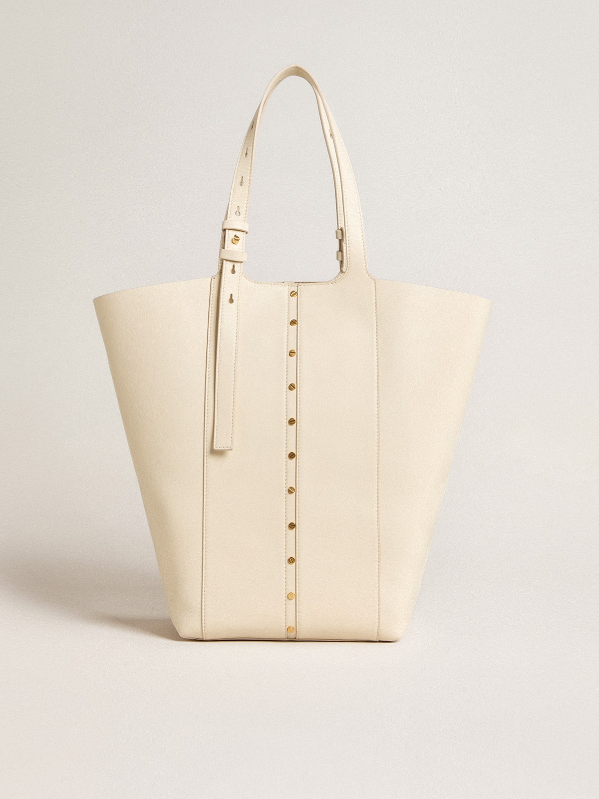 24/7 Bag North South in butter-colored leather with adjustable handles