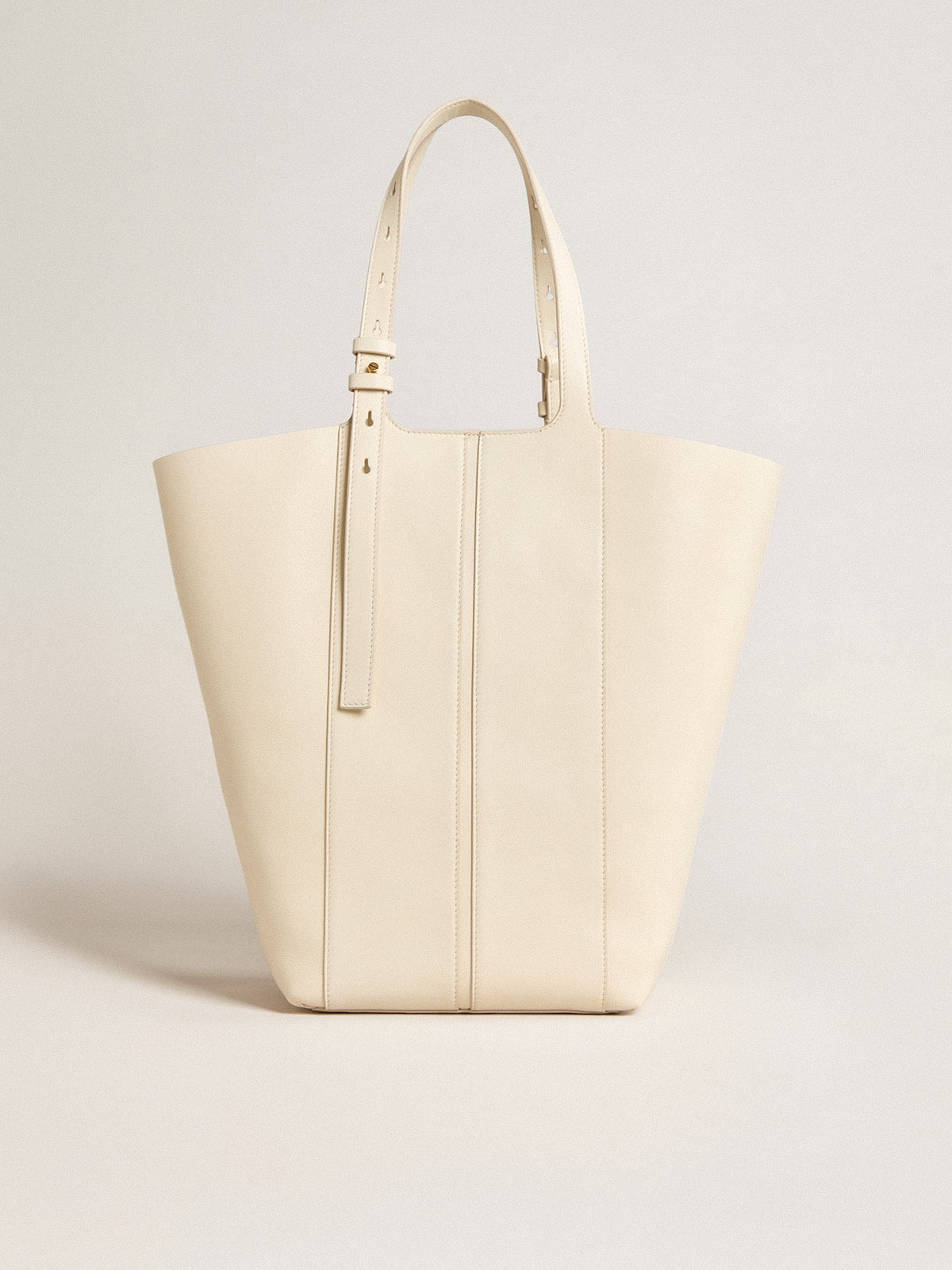 24/7 Bag North South in butter-colored leather with adjustable handles